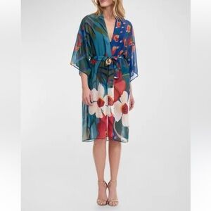 New! Chicos gottex botanical gardens kimono coverup nwt 17642